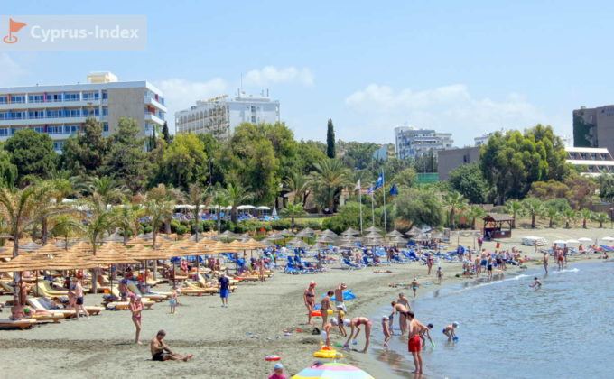 Пляж возле отеля, Афродайт, Лимассол, Кипр