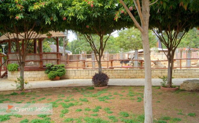 Просторная территория и беседки для обзора вольеров, Зоопарк в Лимассоле, Кипр