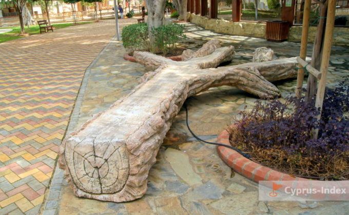 Дерево-лавка при входе в зоопарк, Зоопарк в Лимассоле, Кипр