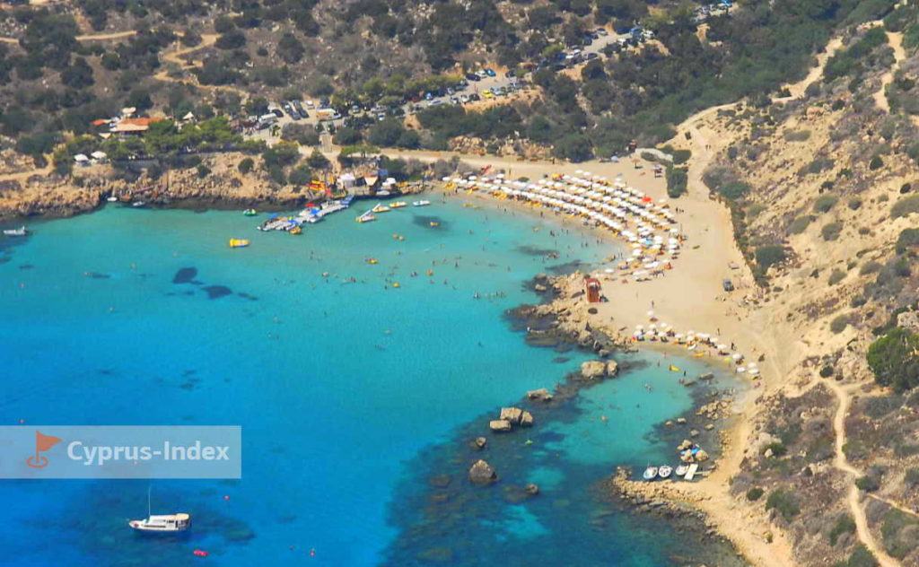 Пляж Коннос Бэй, лучшие пляжи Кипра в районе города Протарас