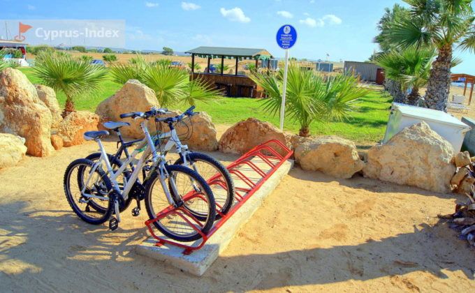 Место для парковки велосипедов, Пляж Айя Фекла, Айя-Напа, Кипр