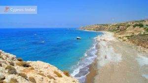Прибрежная полоса пляжа, Петра Ту Ромиу, Пафос, Кипр