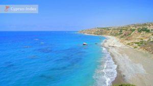 Лазурный берег пляжа, Петра Ту Ромиу, Пафос, Кипр